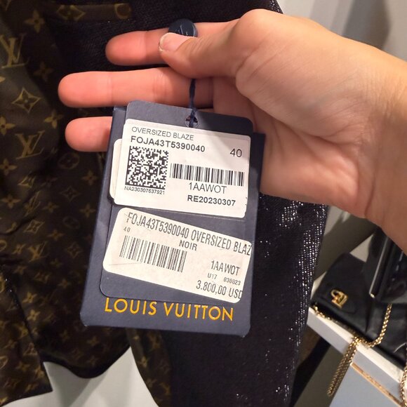 NWT Louis Vuitton Single-Breasted Glitter Blazer Size 40 with COA - Picture 7 of 14